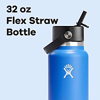 HYDRO FLASK Wide Mouth Flex Straw Cap Bottle - Insulated Stainless Steel