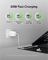 Belkin BOOSTCHARGE Pro 65W Dual USB-C GaN Wall Charger