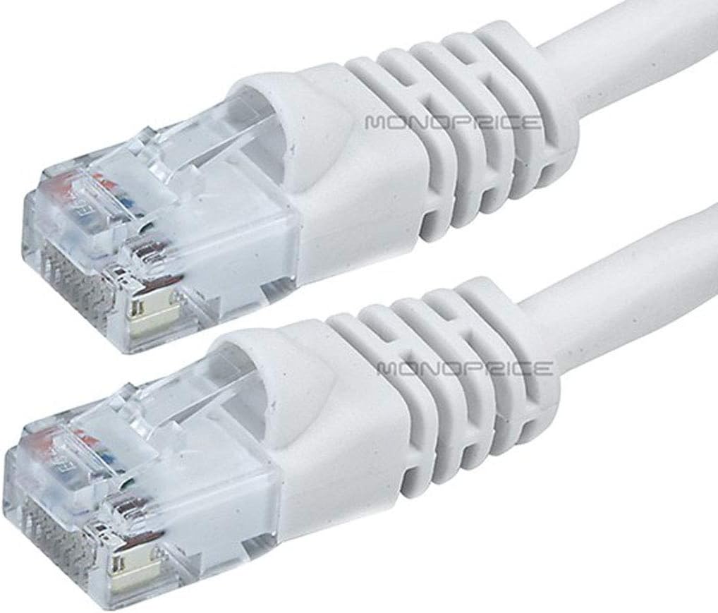 Monoprice 2FT 24AWG Cat6 550MHz UTP Ethernet Bare Copper Network Cable - White