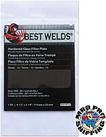 BEST WELDS 901-932-107-12 - 2" Glass Filter Plate, Shade 12, 4-1/2 x 5-1/4" Green