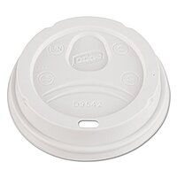 Dixie D9542W Dome Lid for 10-16 & 12-20 oz Cups, White - 100 Lids