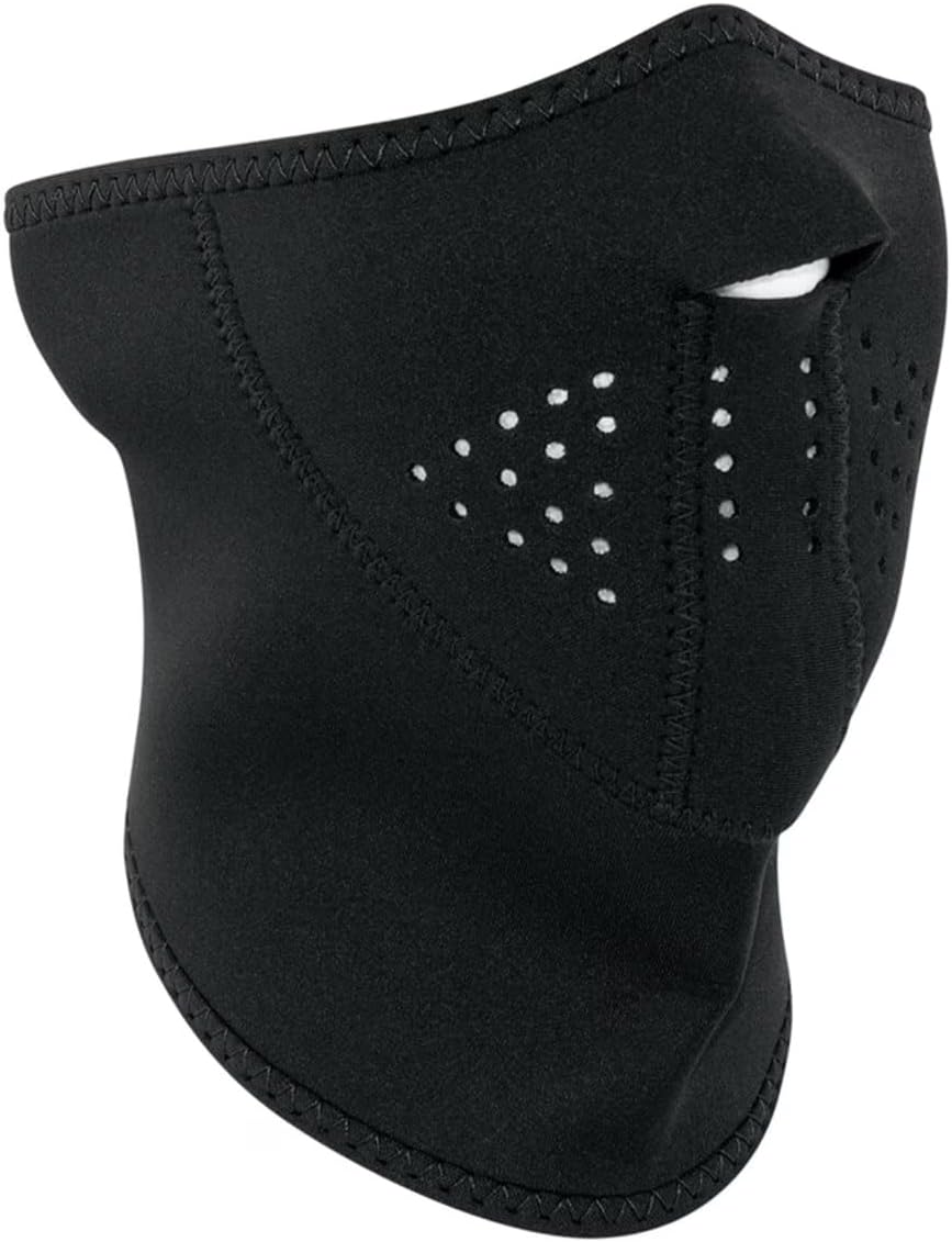 ZANheadgear Neoprene 'Skull' Design 3-Panel Half Mask (Black, One Size)