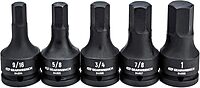 GEARWRENCH Impact Hex Bit Socket Set - 3/4in Drive | 5 Piece | SAE | 84899-06