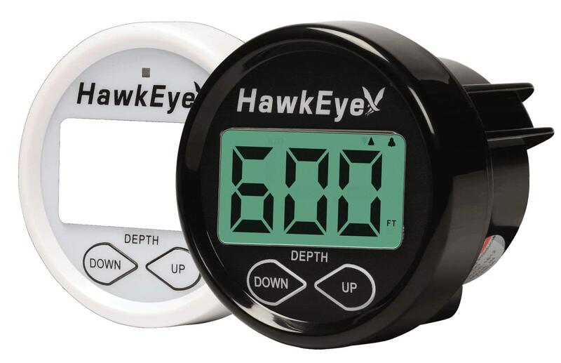 HAWKEYE DepthTrax 2B In-Dash Transom Mount Digital Depth Finder — 600 ft