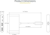 StarTech.com 4-Port USB-C Hub with 100W Power Delivery Pass-Through - 2X USB-A + 2X USB-C - 5Gbps - 1ft (30cm) Long Cable