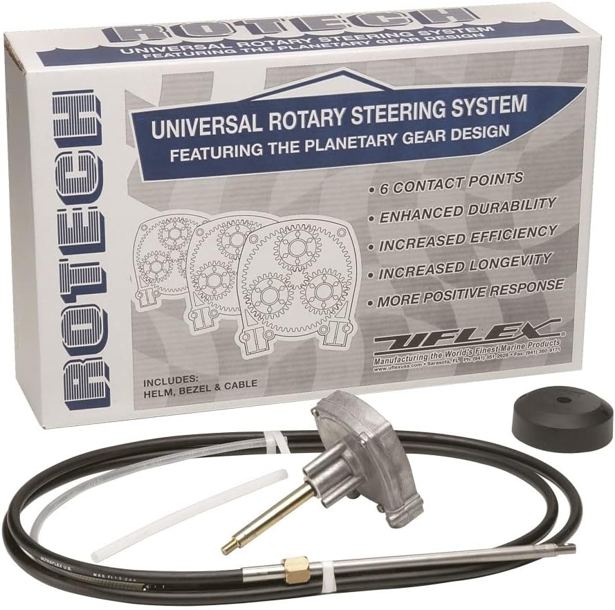 UFlex Rotech 11' Rotary Steering Package - Cable, Bezel, Helm