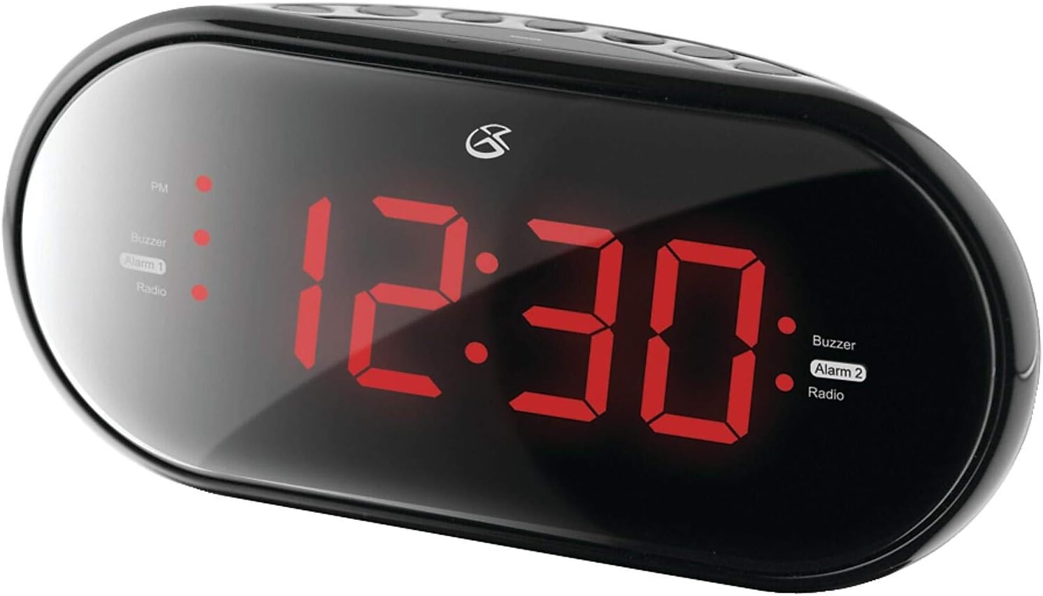 GPX C253b PLL Dual Alarm Clock Radio, Black Gpxc253b