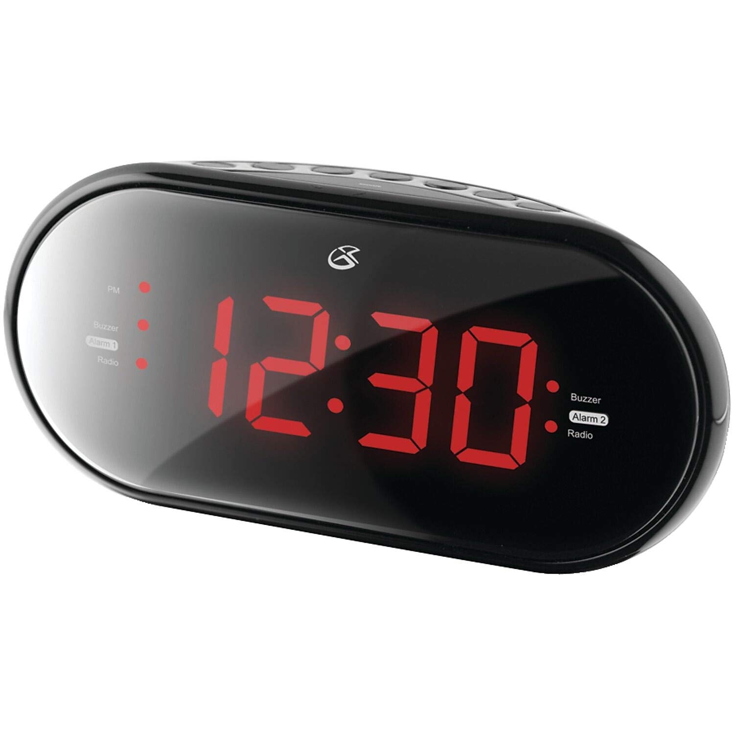 GPX C253b PLL Dual Alarm Clock Radio, Black Gpxc253b