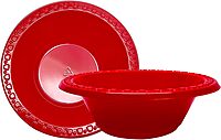 Highmark® Plastic Bowls, 12 oz, Red, Pack Of 125