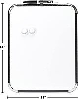 Office Depot Magnetic Dry-Erase Board, 11" x 14", White Board, Black Plastic Frame