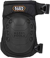 Klein Tools 60344 Knee Pads, Hinged Gel Knee Pads with Slip Resistant Rubber Caps, Quick-Release Clips and Adjustable Straps