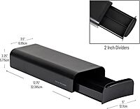 Mind Reader Anchor Collection, Single Serve Coffee Pod Drawer, 12-14 Coffee Pod Capacity, Countertop Organizer, Black Black 5"L x 12.75"W x 2.25"H 12 Capacity