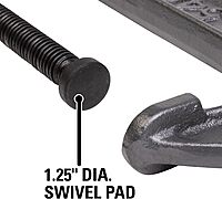 Wilton C-Clamp, 12" Opening, 3-5/8" Throat, 2850 Lbs. Clamping Force (Model 540A-12) 12 in. Pack of 1