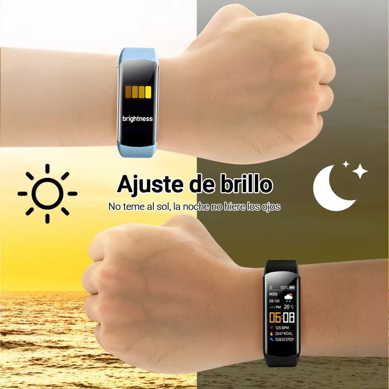 Pulsera Deportiva Inteligente con Monitor de Ritmo Cardíaco