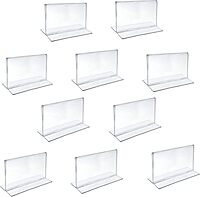 Azar Displays Double-Foot 2-Sided Acrylic Sign Holders