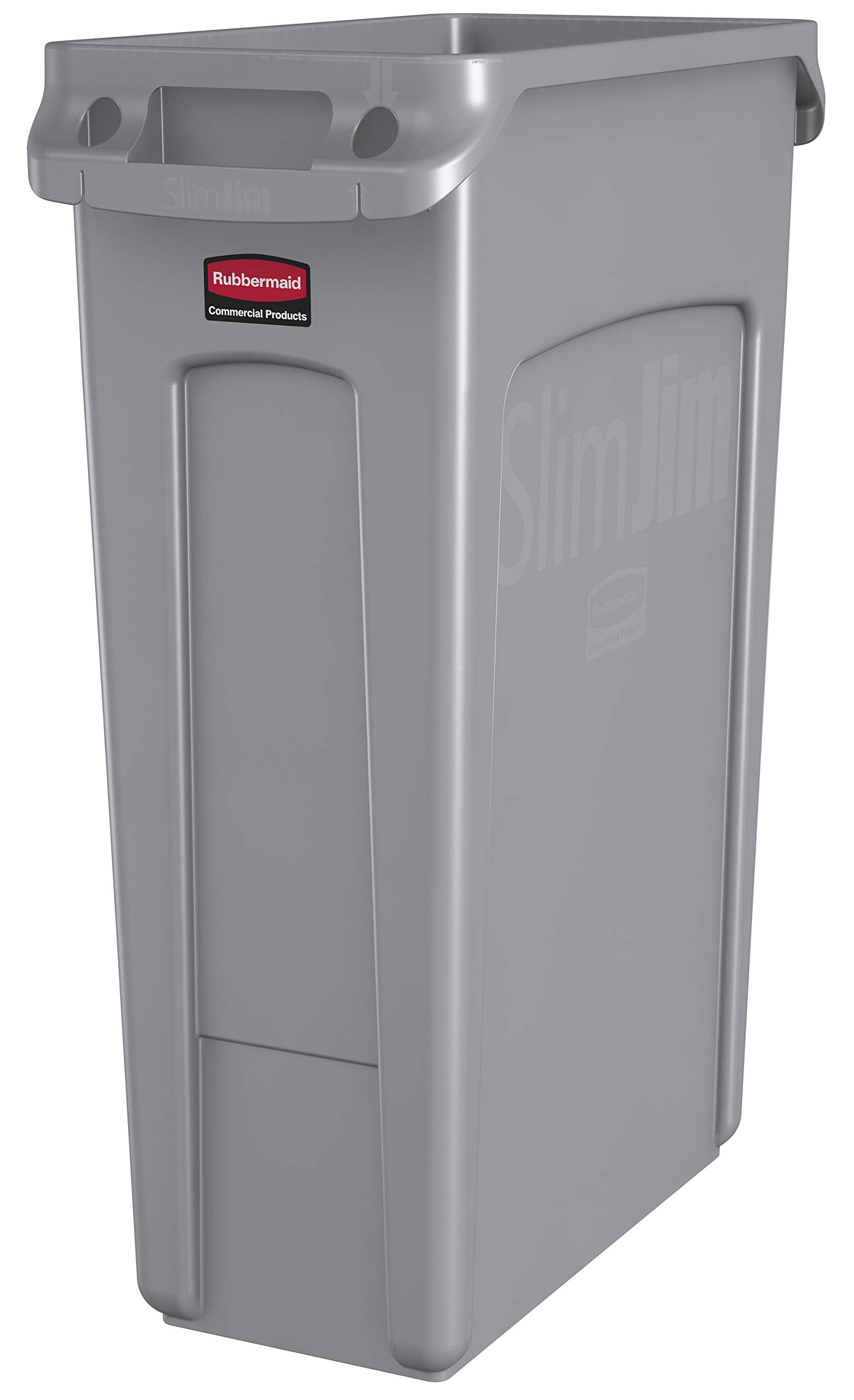 RUBBERMAID COMMERCIAL Slim Jim Vented Rectangular Trash Can, 23 Gallon