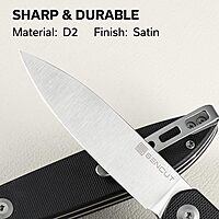 SENCUT Bocll II Pocket Folding Knife - D2 Drop Point, G10 Handle