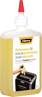 Fellowes Powershred Performance Shredder Oil, 12 oz. Extended Nozzle Bottle (35250) Single