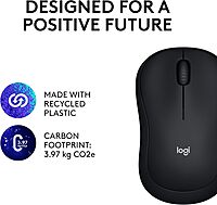 LOGITECH M185 Wireless Mouse, 2.4GHz with USB Nano Receiver, 1000 DPI, Ambidextrous