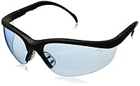 MCR KD113 Crews Klondike Safety Glasses Black Frame Light Blue Lens, 1 Pair