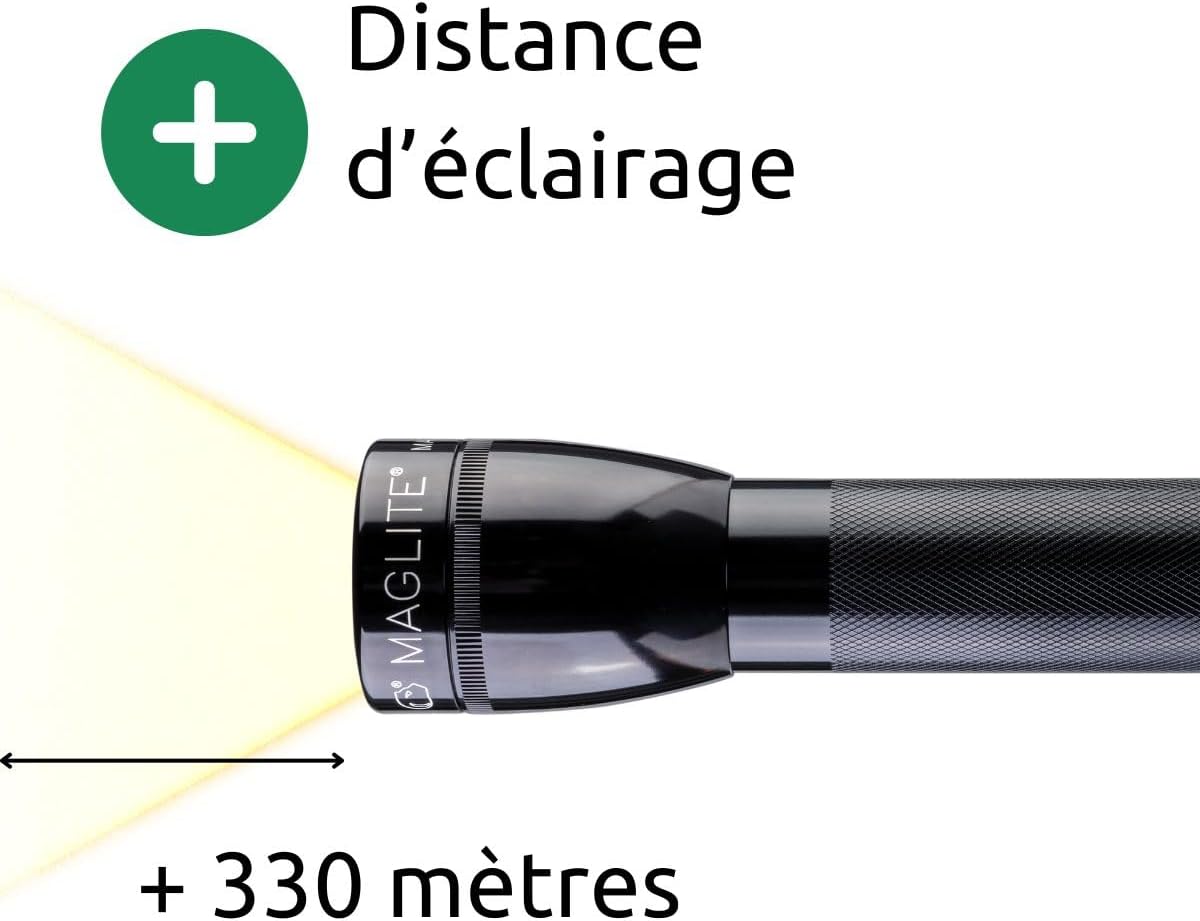 ML25LT-J201G MagLite, 2C Cell, Twist Head, 177 Lumens,Black
