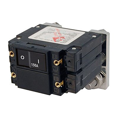 Blue Sea Systems C-Series Flat Rocker Circuit Breaker, Single and Double Pole