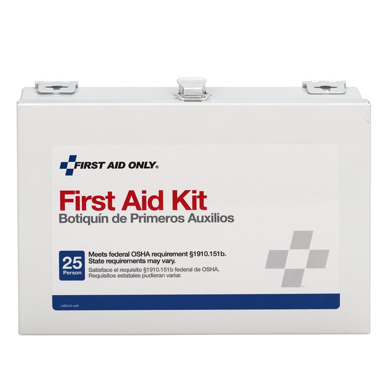 Pac-Kit 6086 159 Piece #25 ANSI Steel Case Contractor's First Aid Kit
