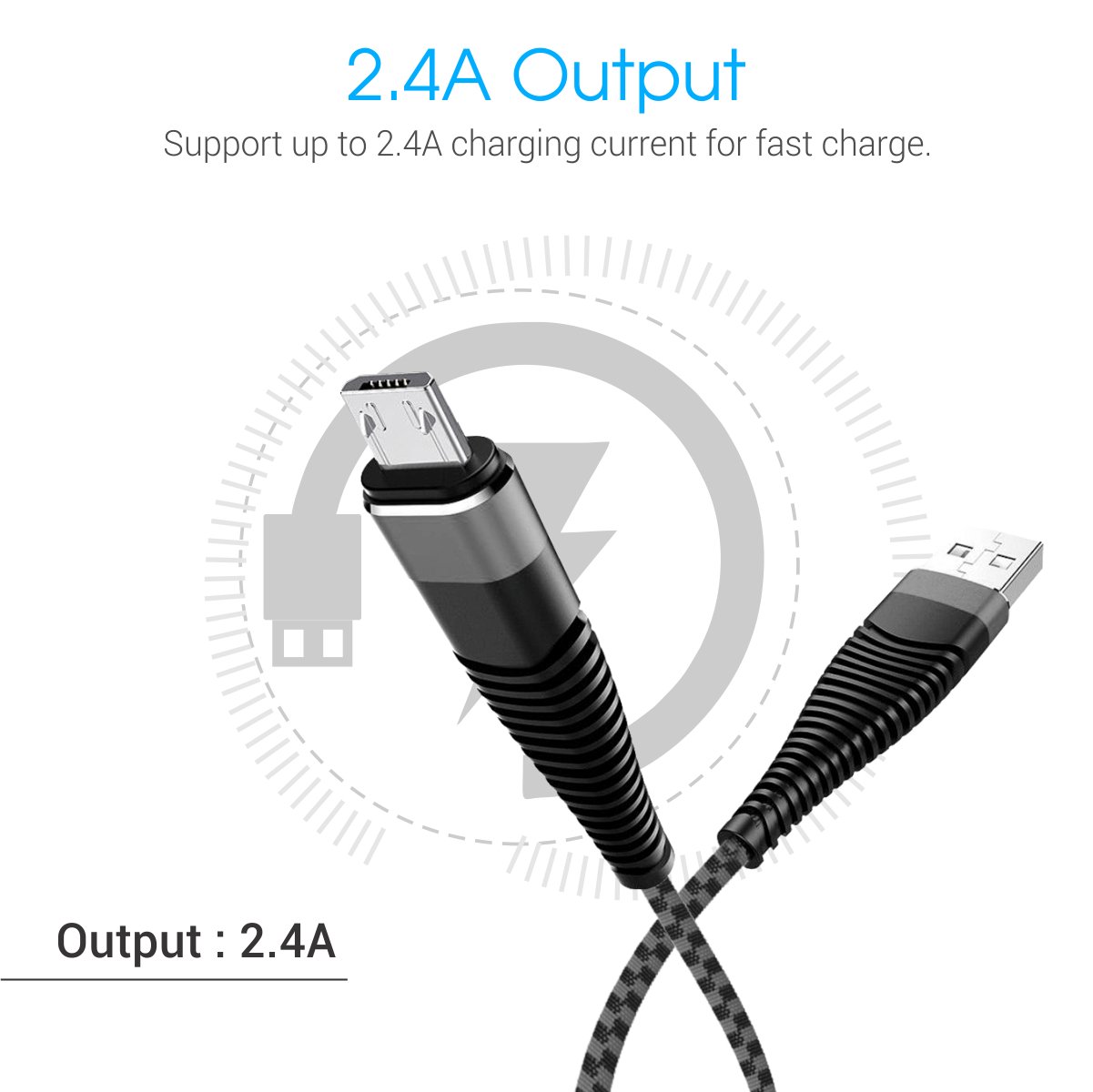 PORTRONICS KONNECT 4M MICRO CABLE 1.2 GREY BLACK PORE POR 874 PORTRONICS KONNECT 4M MICRO CABLE 1.2 GREY BLACK PORE POR 874
