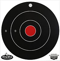 Birchwood Casey Non-Adhesive Dirty Bird Bull's-Eye Large Targets Practice Shooting for Indoor and Outdoor Use 8" Round 25pk