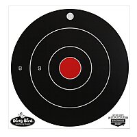 Birchwood Casey Non-Adhesive Dirty Bird Bull's-Eye Large Targets Practice Shooting for Indoor and Outdoor Use 8" Round 25pk