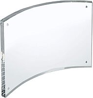 Azar Displays Curved Magnetic Acrylic Sign Holders, 5in x 7in, Clear, Pack Of 2 Holders