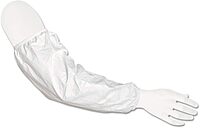 Ors Nasco Tyvek Isoclean Sleeves, 18 in, White, One Size Fits Most, 100-carton