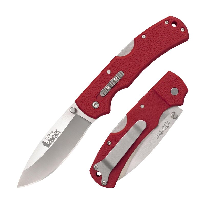 Cold Steel Double Safe Hunter Slock Master 3.5" 8Cr13MoV Drop Point Blade 4.875" GFN Handle Hunting Folding Knife withRocker