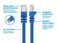 Monoprice Cat6A Shielded (S/FTP) Ethernet Patch Cable - 26AWG Pure Bare Copper Snagless RJ45 Fullboot