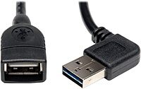 Tripp Lite Universal Reversible USB 2.0 Hi-Speed Extension Cable (Reversible Right / Left Angle A to A M/F)
