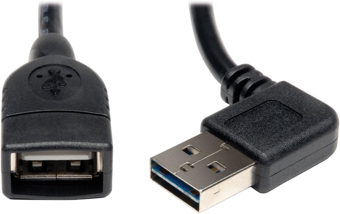 Tripp Lite Universal Reversible USB 2.0 Hi-Speed Extension Cable (Reversible Right / Left Angle A to A M/F)
