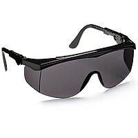 MCR TK112 Crews Tomahawk Safety Glasses Black Frame Grey Lens, 1 Pair