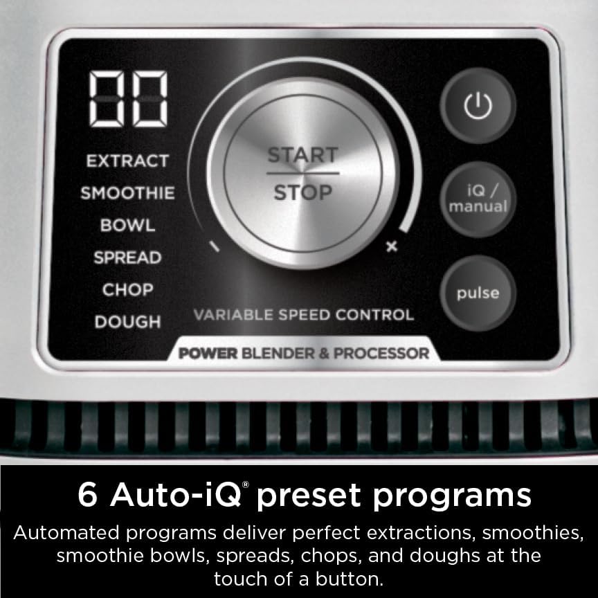 Ninja Blender For Kitchen | Food Processor Combo System | Smoothie Maker & Nutrient Extractor | 6 Functions for Bowls