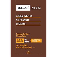 RXBAR Protein Bars, Protein Snack, Snack Bars, Peanut Butter Chocolate, 22oz Box (12 Bars) 12 Count (Pack of 1)