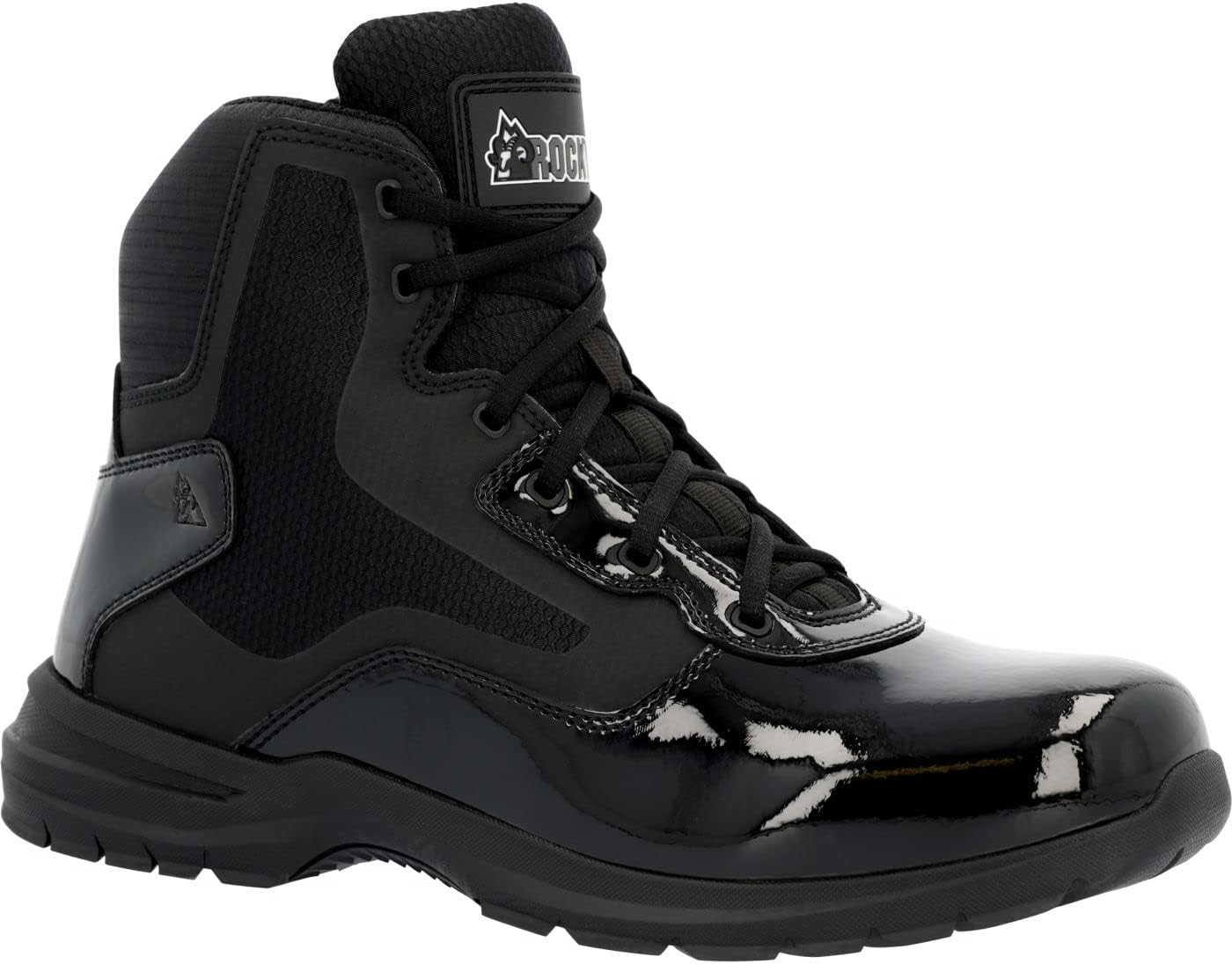 ROCKY Cadet 6" Black Side Zip Public Service Boot
