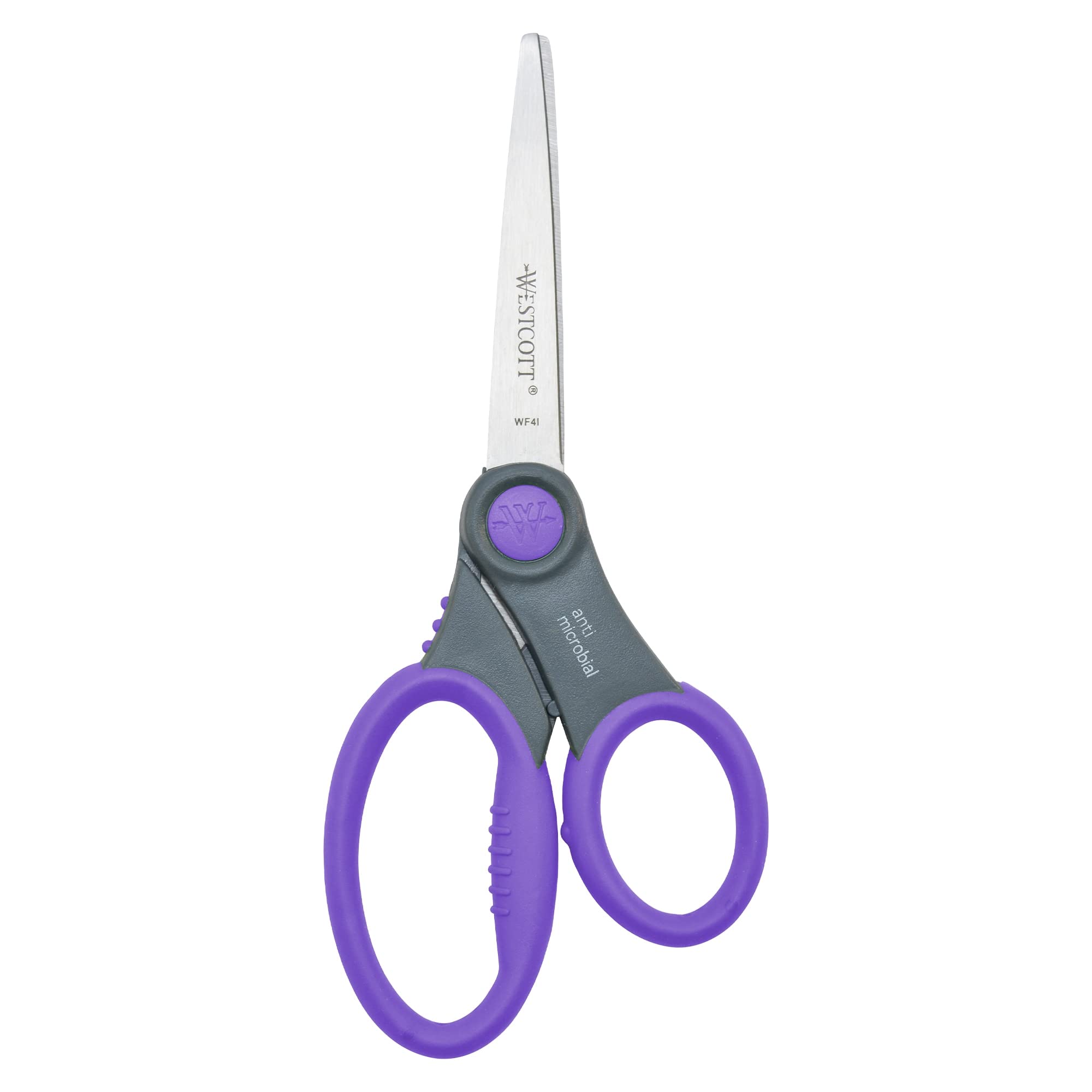 Westcott Student Scissors with Anti-Microbial Protection, 7in, Pointed, Assorted Colors
