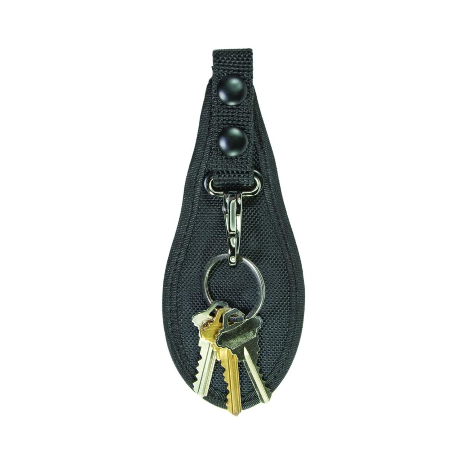 Hero's Pride Duty Belt Key Holder - Durable Ballistic Scabbard with Deluxe Metal Clip and Split Key Ring