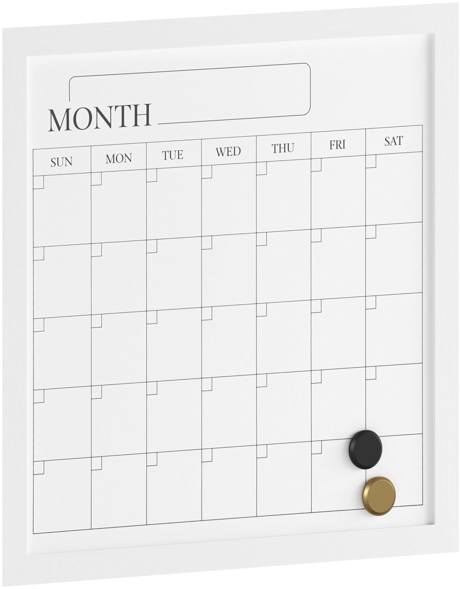 Martha Stewart Everette Magnetic Monthly Calendar Dry-Erase Board