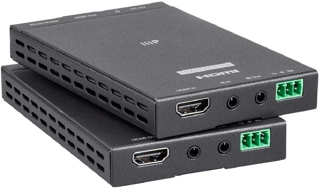 Monoprice 4K Pro HDBaseT Extender Kit, IR, 70 Meters with PoC, RS232, HDCP 2.2