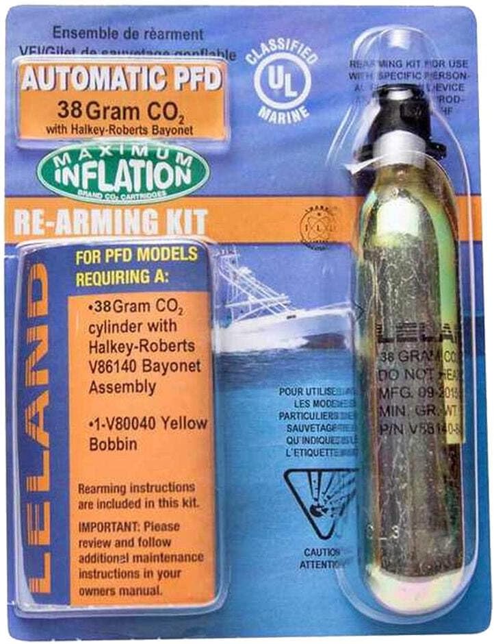 Inflatable Life Jacket Rearming Kit, Automatic, 38 g, 1/2" Threaded