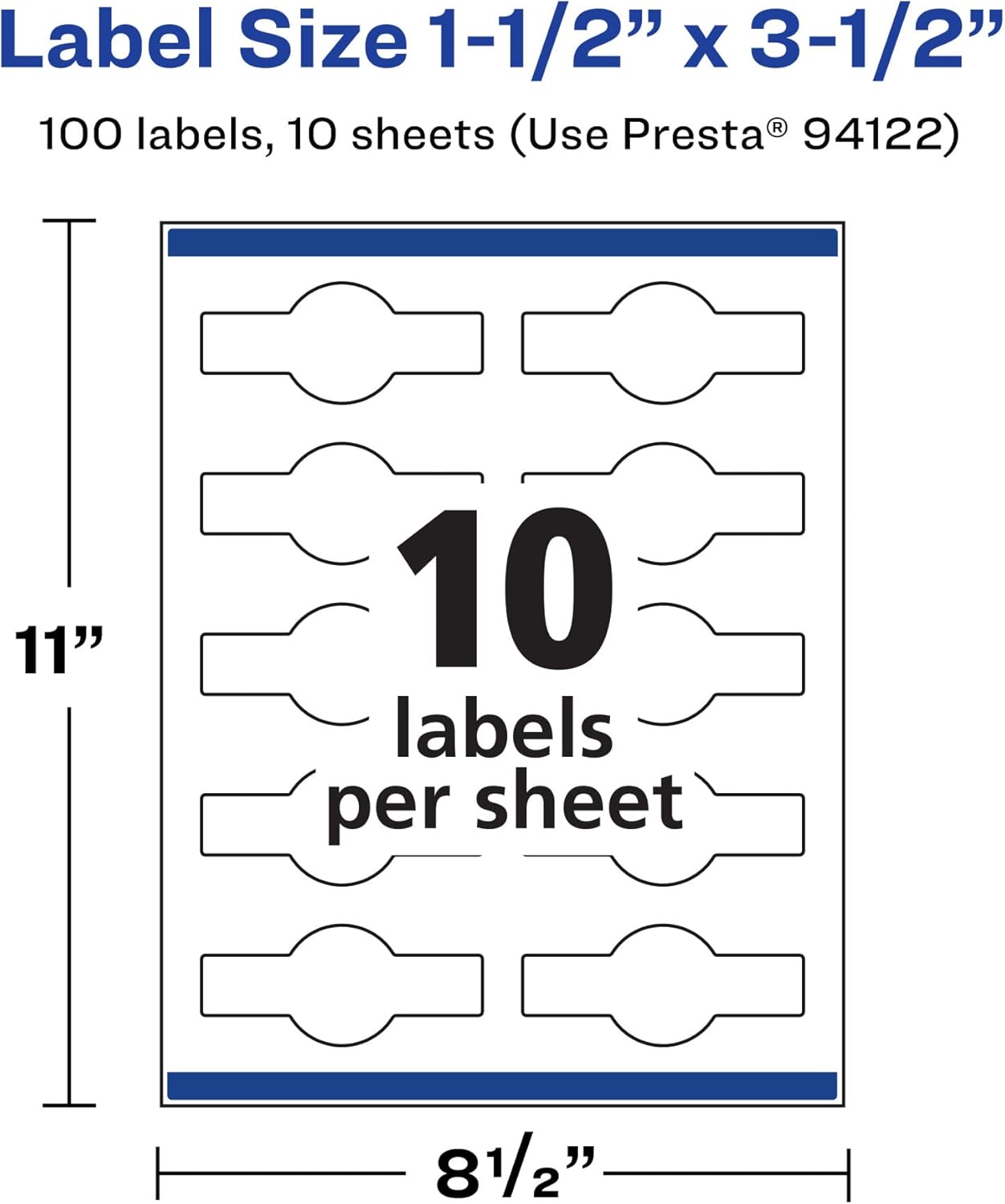Avery Durable Waterproof Wraparound Band Labels, Sure Feed Technology, 1.5 x 3.5 in