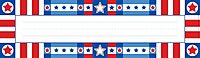 Barker Creek Colorful Desk Nameplates & Bulletin Board Signs, USA, Multi-Purpose Desk Nameplates, Bulletin Board Signs, Hall Passes, Word Walls and More! 3.5" x 12", Pack of 36 (1411)