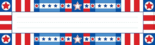 Barker Creek Colorful Desk Nameplates & Bulletin Board Signs, USA, Multi-Purpose Desk Nameplates, Bulletin Board Signs, Hall Passes, Word Walls and More! 3.5" x 12", Pack of 36 (1411)