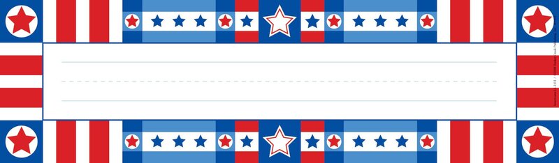 Barker Creek Colorful Desk Nameplates & Bulletin Board Signs, USA, Multi-Purpose Desk Nameplates, Bulletin Board Signs, Hall Passes, Word Walls and More! 3.5" x 12", Pack of 36 (1411)