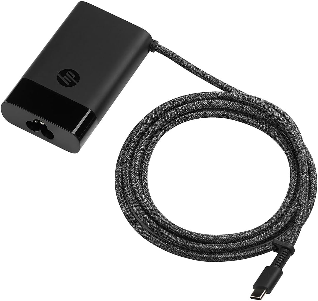 HP 65W USB-C Laptop Charger - 65 W - 120 V AC, 230 V AC Input - 5 V DC, 9 V DC, 12 V DC, 15 V DC